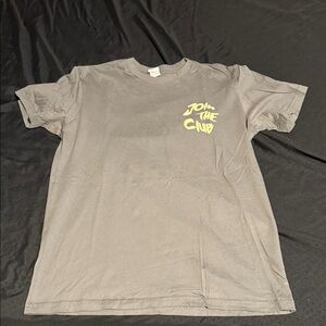 Gray T-Shirt with Yellow Graphic